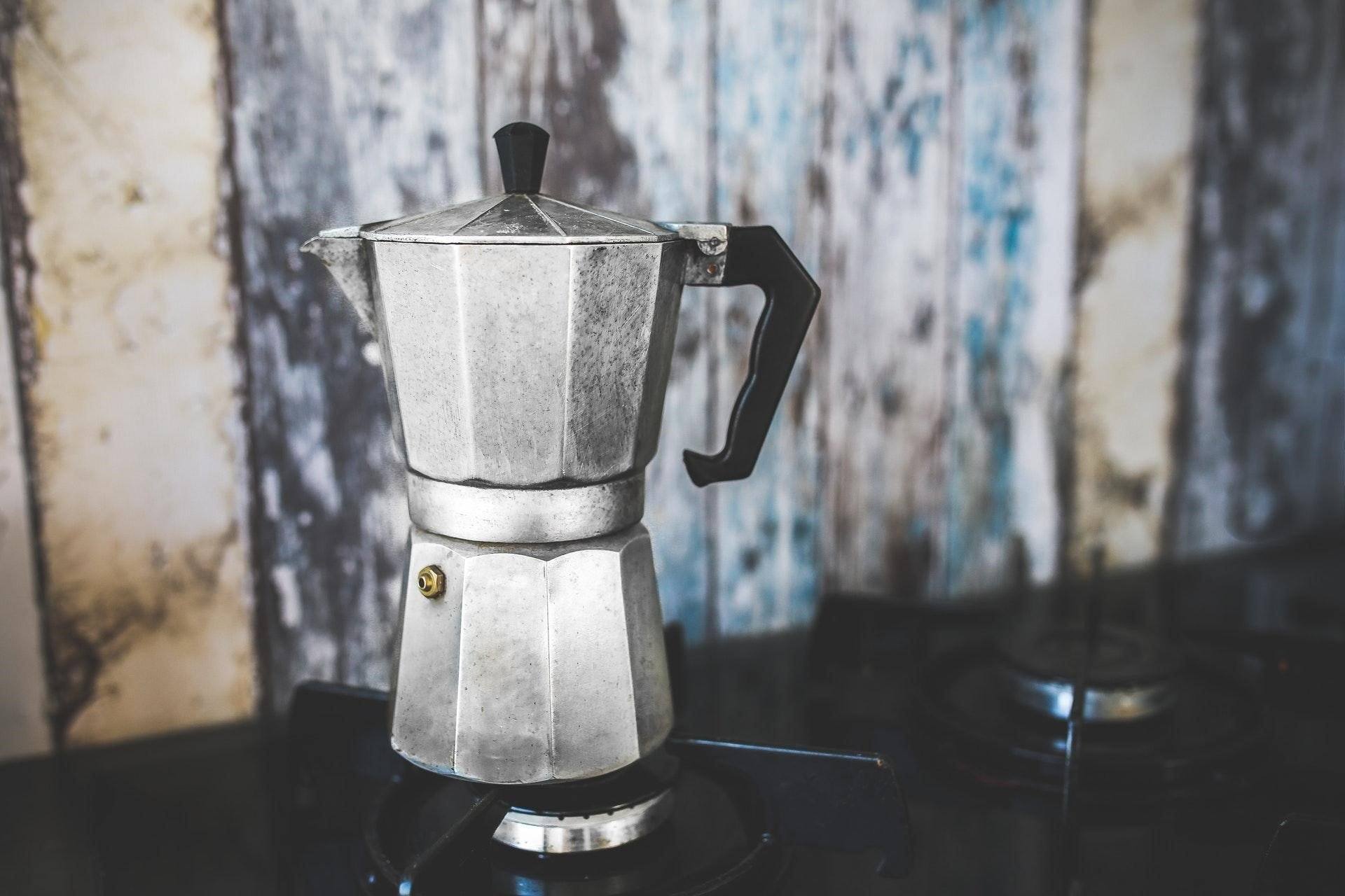 Vintage Aluminum Coffee Pot, Moka Pot, Old Coffee Maker, Espresso